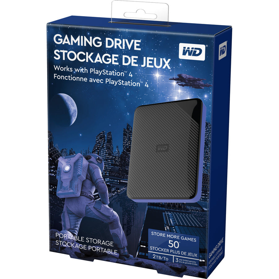 Disque dur portable WD WDBDFF0020BBK-WESN 2 To - Externe 2,5" - Noir, Bleu WDBDFF0020BBK-WESN