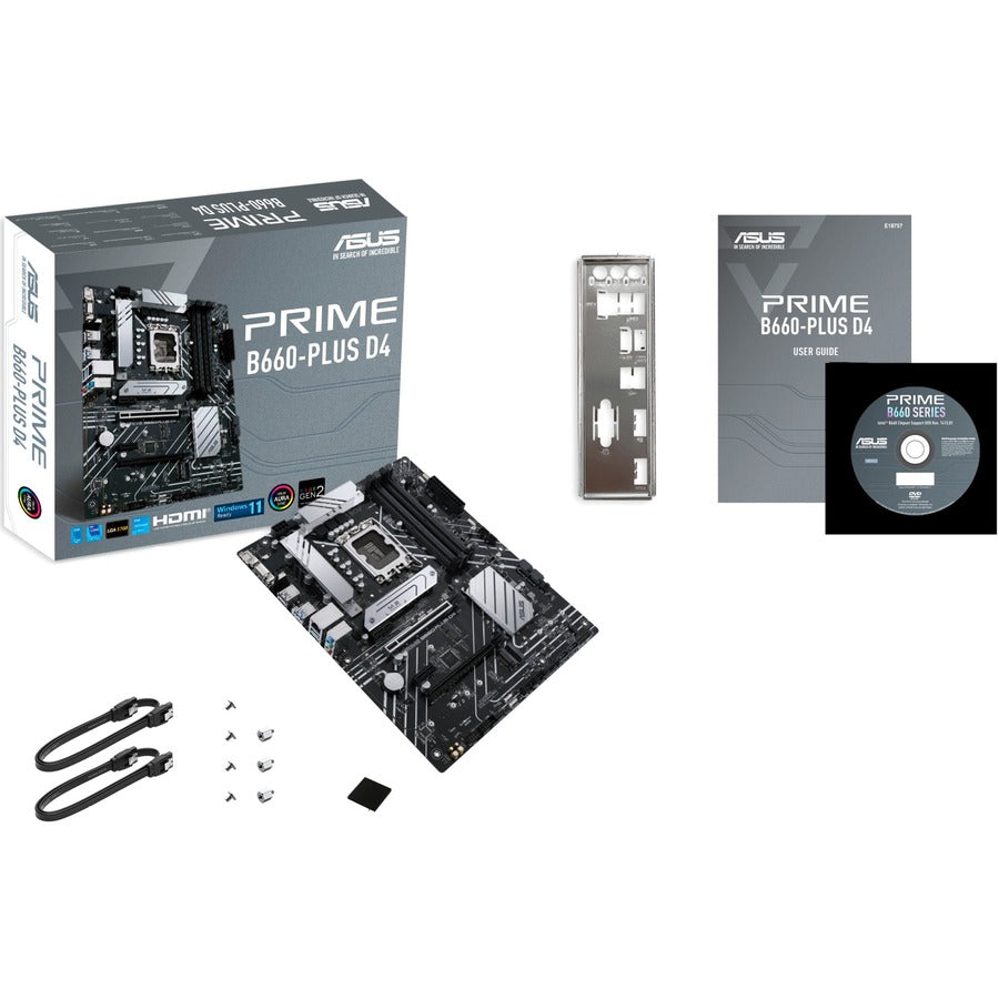 Carte mère de bureau Asus Prime B660-PLUS D4 - Chipset Intel B660 - Socket LGA-1700 - Intel Optane Memory Ready - ATX PRIME B660-PLUS D4