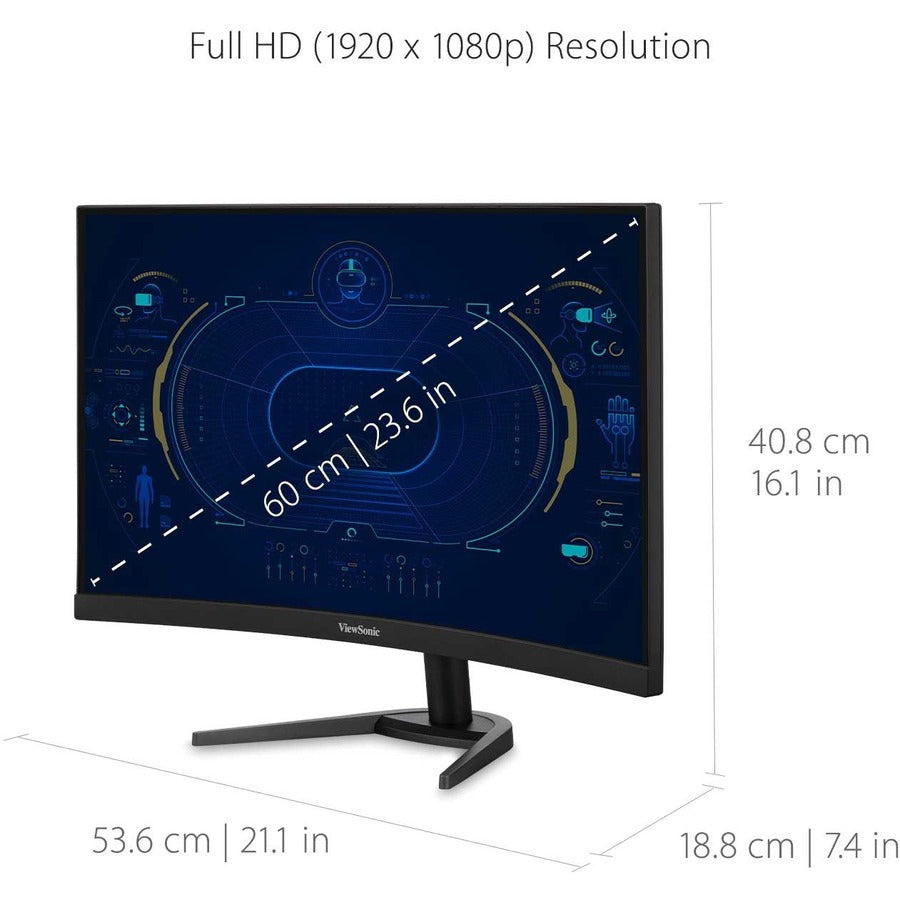 Viewsonic 24" Display, MVA Panel, 1920 x 1080 Resolution VX2468-PC-MHD