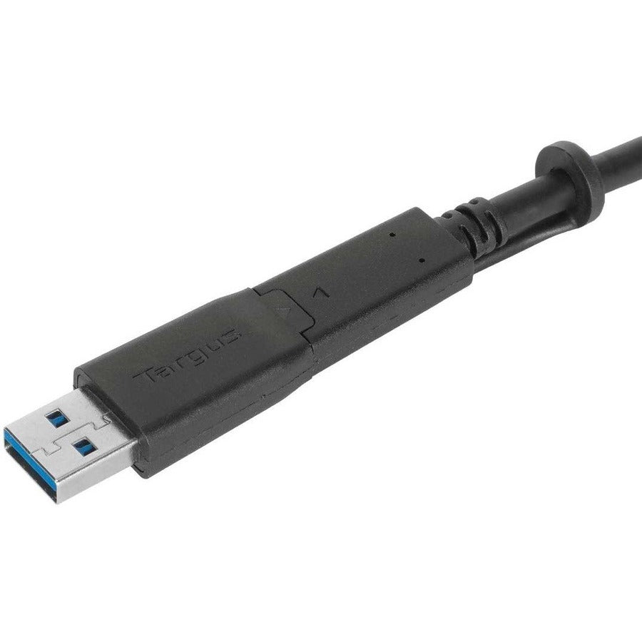 Targus 1M USB-C mâle avec vis vers câble USB-C mâle avec attache USB-A ACC1133GLX