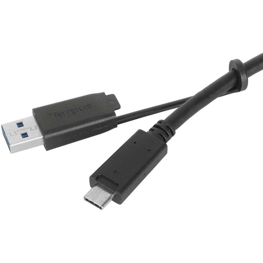 Targus 1M USB-C mâle avec vis vers câble USB-C mâle avec attache USB-A ACC1133GLX