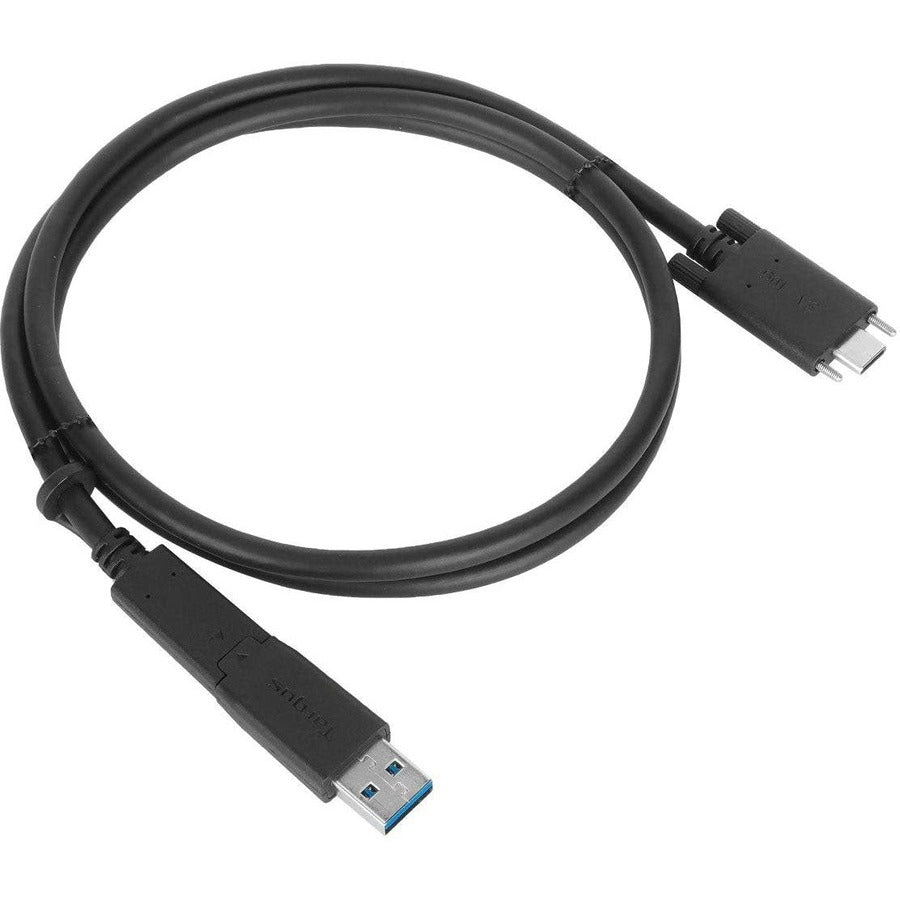 Targus 1M USB-C mâle avec vis vers câble USB-C mâle avec attache USB-A ACC1133GLX