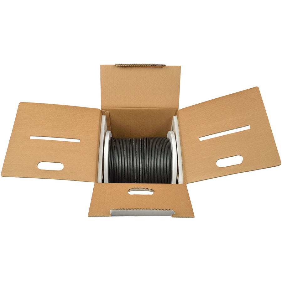 Tripp Lite Cat6 Gigabit Bulk Solid-Core PVC Cable, Black, 1000 ft N222-01K-BK