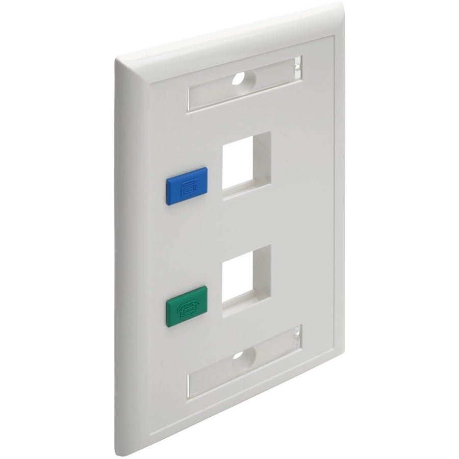 Tripp Lite N042-001-WH Plaque frontale à 2 prises N042-001-WH