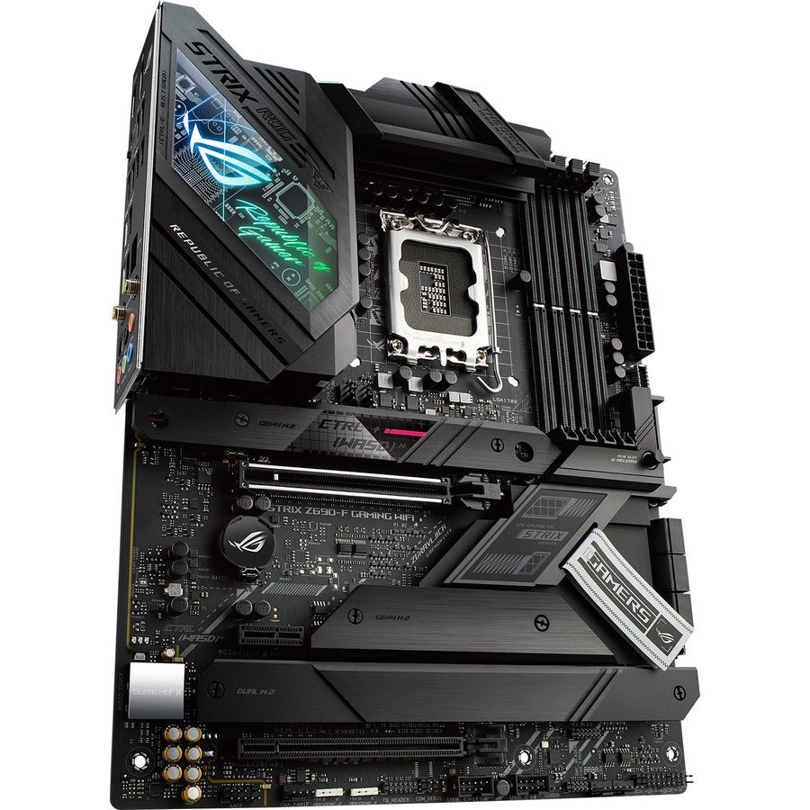 Asus ROG Strix Z690-F GAMING WIFI Desktop Motherboard - Intel Z690 Chipset - Socket LGA-1700 - Intel Optane Memory Ready - ATX ROG STRIX Z690-F GAMING WIFI