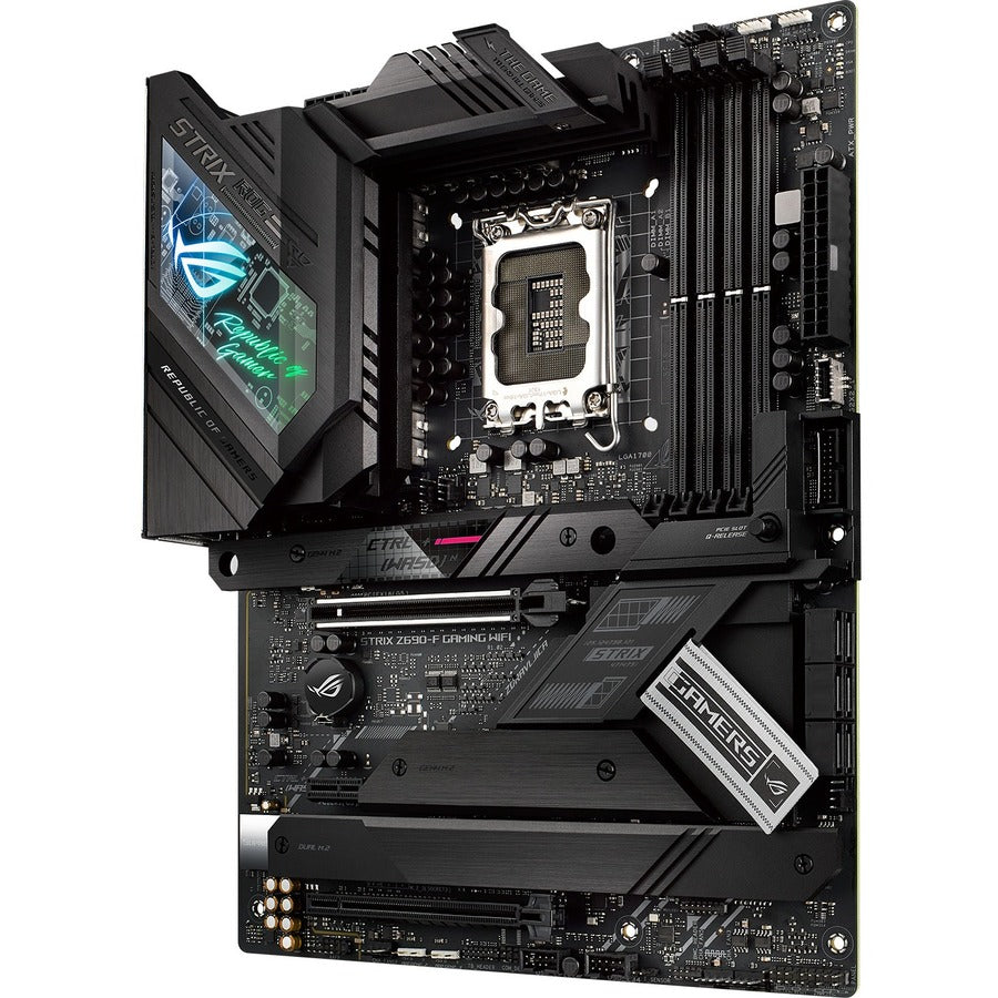 Asus ROG Strix Z690-F GAMING WIFI Desktop Motherboard - Intel Z690 Chipset - Socket LGA-1700 - Intel Optane Memory Ready - ATX ROG STRIX Z690-F GAMING WIFI