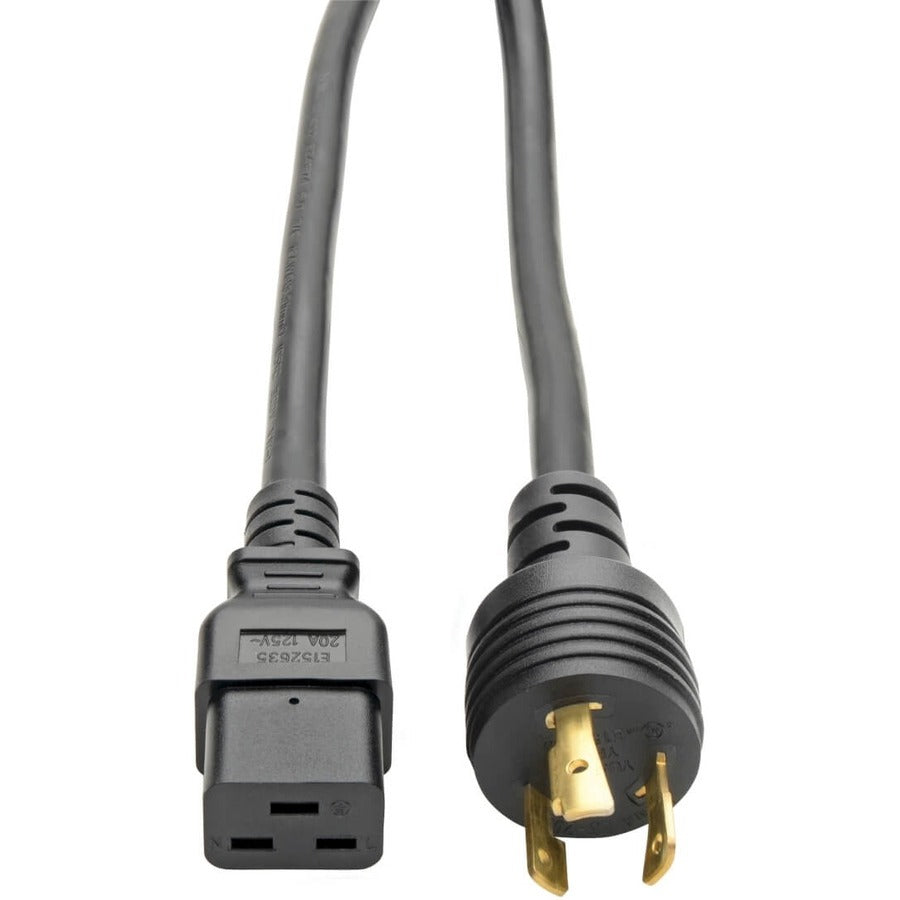 Tripp Lite 10ft Power Cord Extension Cable L5-20P to C19 for Servers Heavy Duty 20A 12AWG 10' P045-010