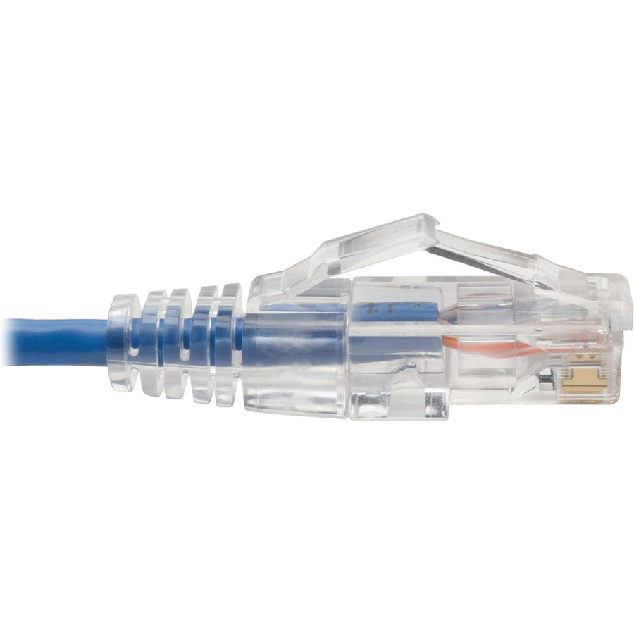 Câble de raccordement UTP Tripp Lite Cat6 (RJ45) - M/M, Gigabit, sans accroc, moulé, fin, bleu, 8 po N201-S8N-BL