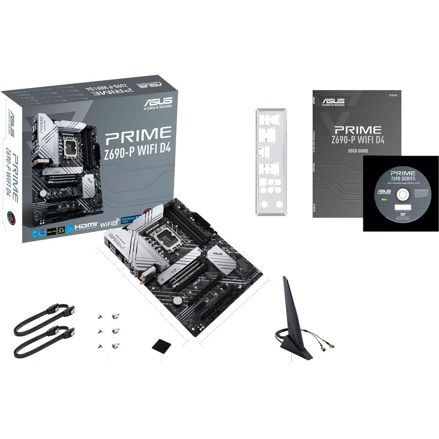 Asus Prime Z690-P WIFI D4 Desktop Motherboard - Intel Z690 Chipset - Socket LGA-1700 - Intel Optane Memory Ready - ATX PRIME Z690-P WIFI D4