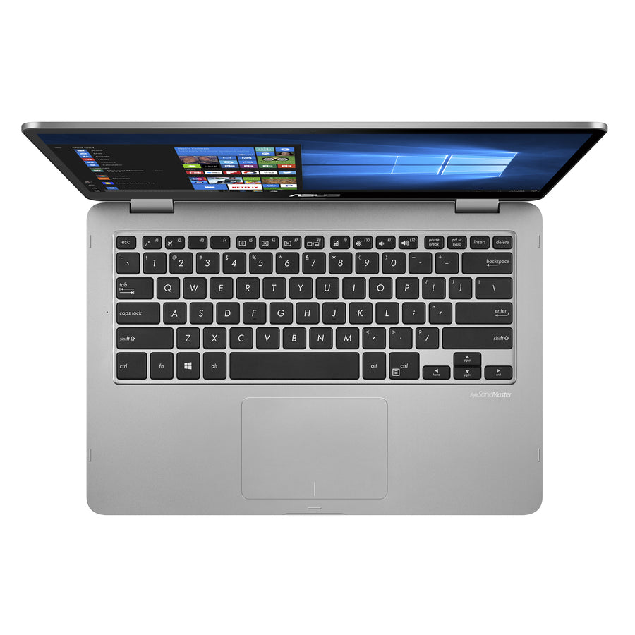 Asus VivoBook Flip 14 J401MA J401MA-SS01T-CB Ordinateur portable 2 en 1 convertible à écran tactile 14" - HD - 1366 x 768 - Intel Celeron N4020 Dual-core (2 Core) 1,10 GHz - 4 Go de RAM totale - 64 Go de mémoire flash - Gris clair J401MA-SS01T-CB