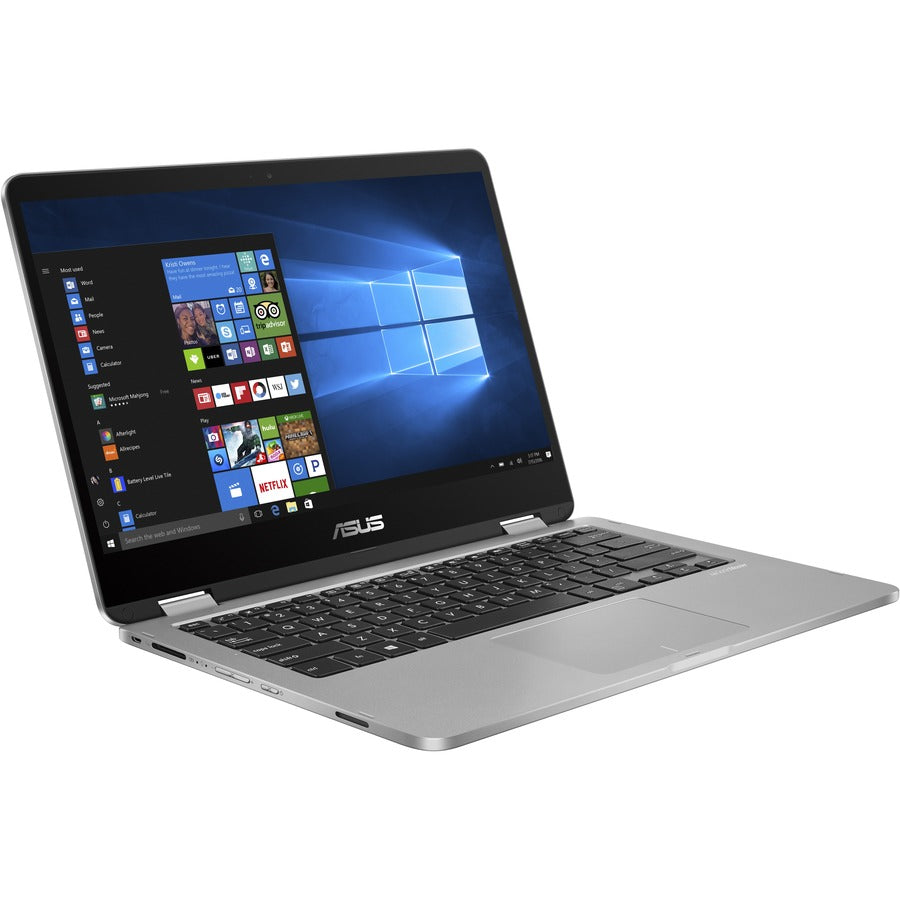 Asus VivoBook Flip 14 J401MA J401MA-SS01T-CB Ordinateur portable 2 en 1 convertible à écran tactile 14" - HD - 1366 x 768 - Intel Celeron N4020 Dual-core (2 Core) 1,10 GHz - 4 Go de RAM totale - 64 Go de mémoire flash - Gris clair J401MA-SS01T-CB