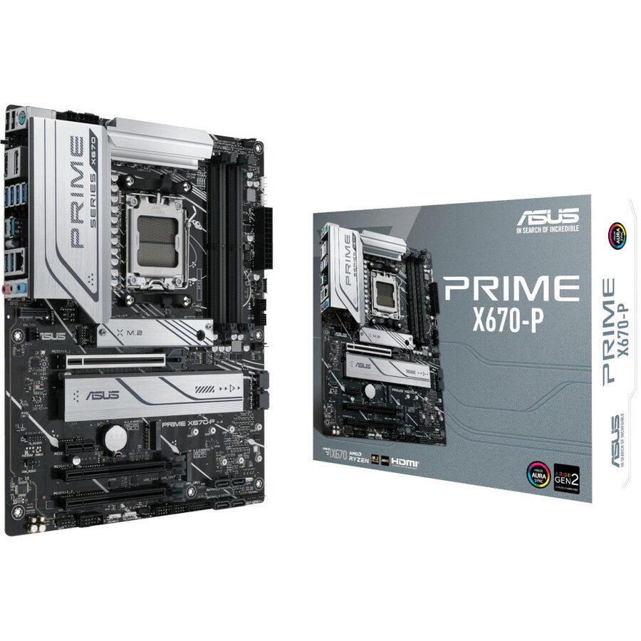 Asus Prime X670-P Desktop Motherboard - AMD X670 Chipset - Socket AM5 - ATX PRIMEX670-P