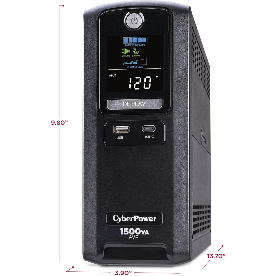 CyberPower Battery Backup LX1500GU3-FC 1500VA Mini-tower UPS LX1500GU3-FC