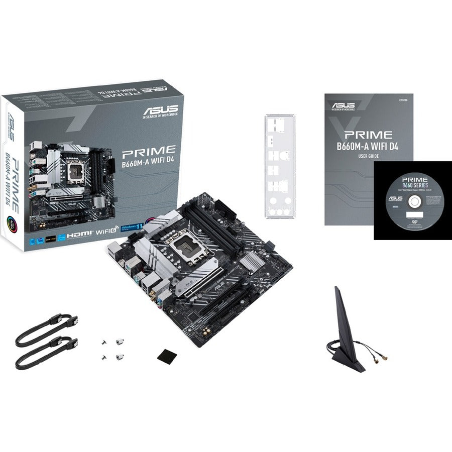 Asus Prime B660M-A WIFI D4 Desktop Motherboard - Intel B660 Chipset - Socket LGA-1700 - Intel Optane Memory Ready - Micro ATX PRIMEB660M-AWIFID4