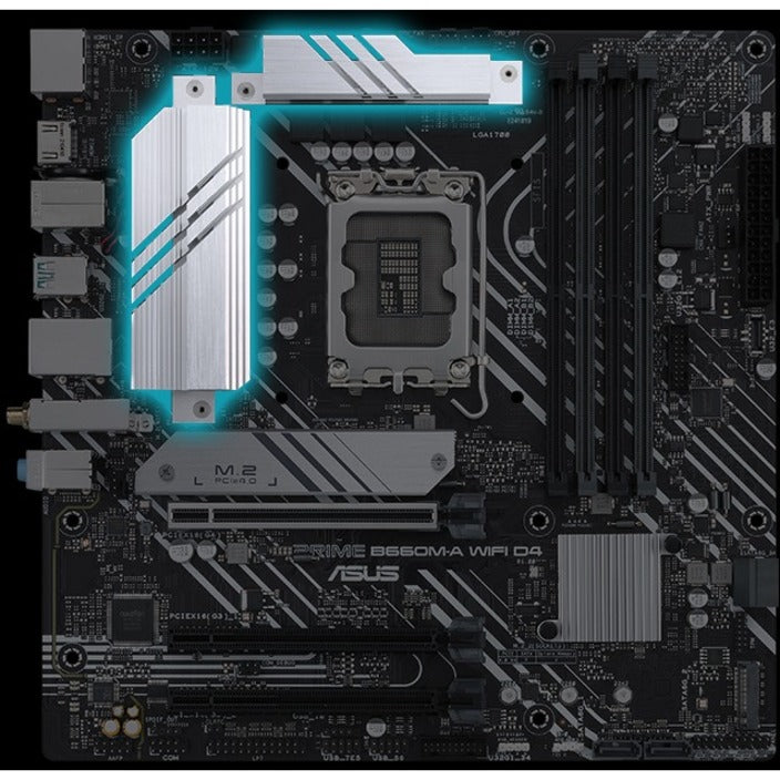 Asus Prime B660M-A WIFI D4 Desktop Motherboard - Intel B660 Chipset - Socket LGA-1700 - Intel Optane Memory Ready - Micro ATX PRIMEB660M-AWIFID4