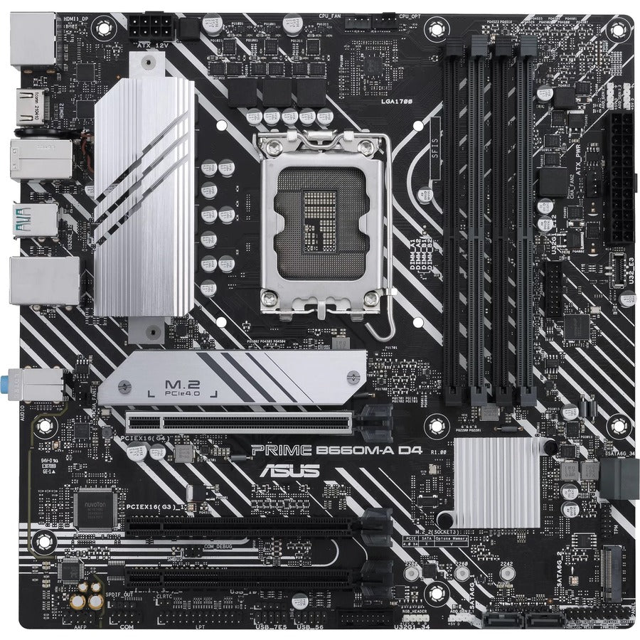 Asus Prime B660M-A D4 Desktop Motherboard - Intel B660 Chipset - Socket LGA-1700 - Intel Optane Memory Ready - Micro ATX PRIME B660M-A D4