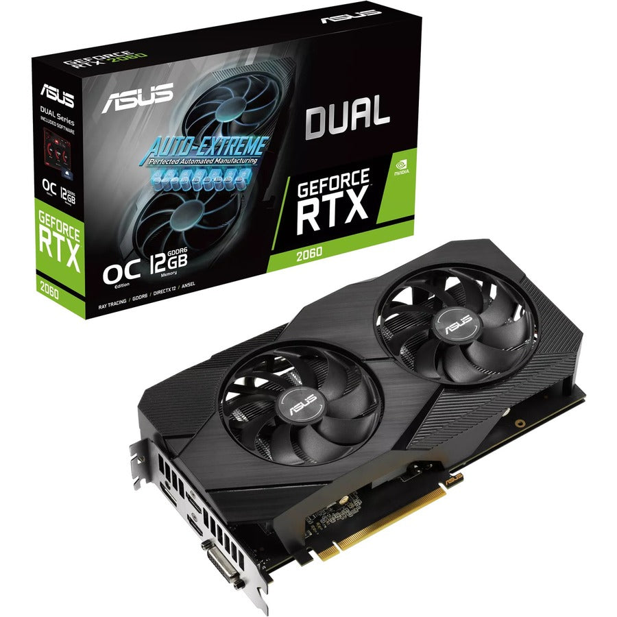 Carte graphique Asus NVIDIA GeForce GeForce RTX 2060 - 12 Go GDDR6 DUAL-RTX2060-O12G-EVO