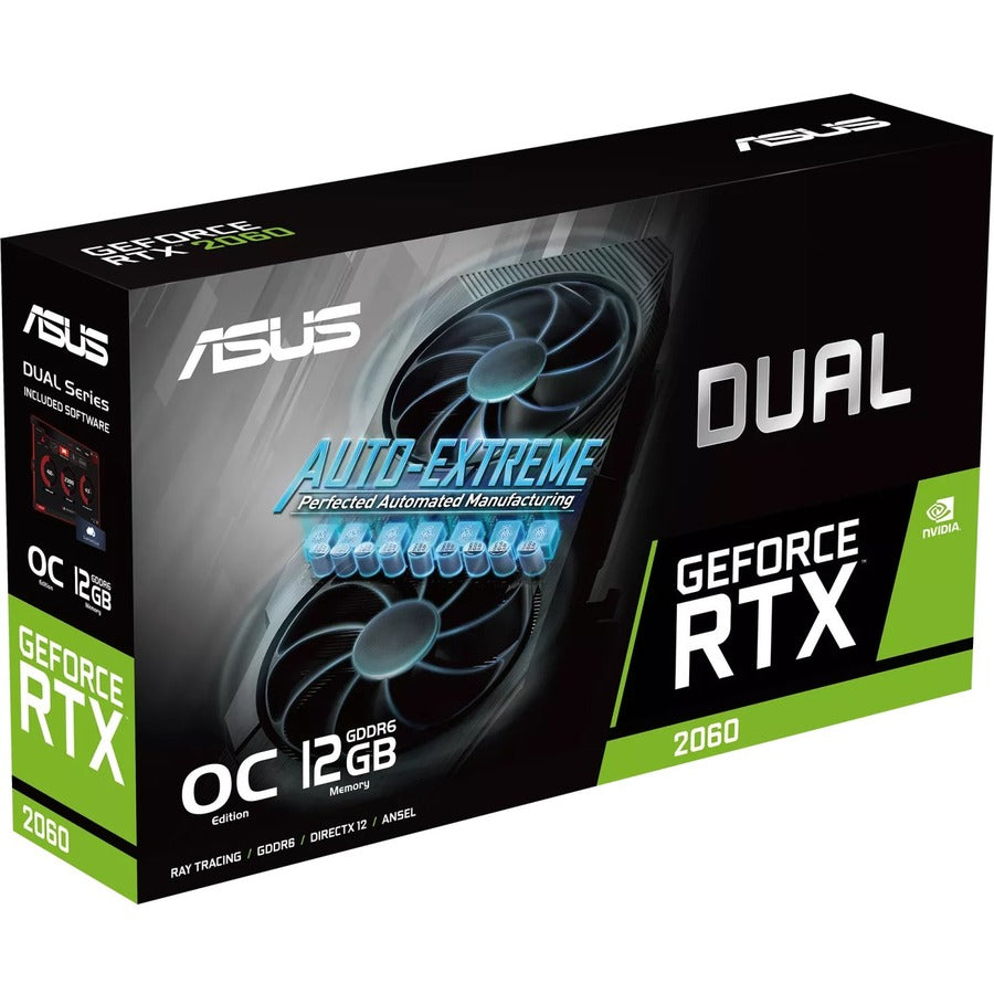 Asus NVIDIA GeForce GeForce RTX 2060 Graphic Card - 12 GB GDDR6 DUAL-RTX2060-O12G-EVO