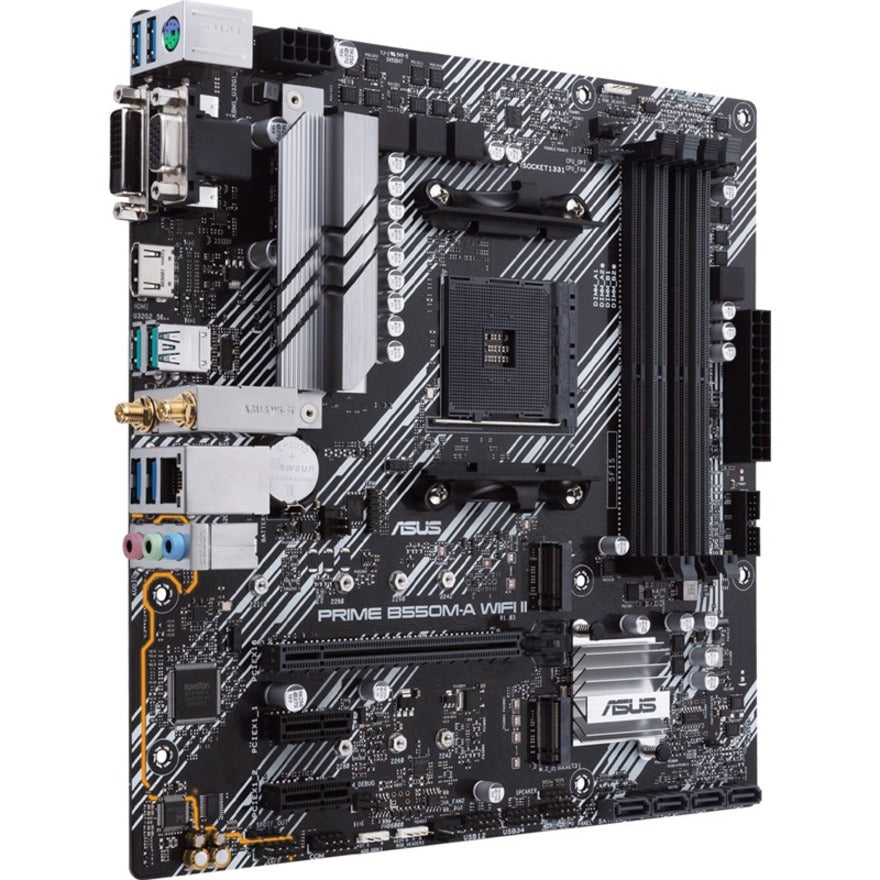 Asus Prime B550M-A WIFI II Desktop Motherboard - AMD B550 Chipset - Socket AM4 - Micro ATX PRIME B550M-A WIFI II