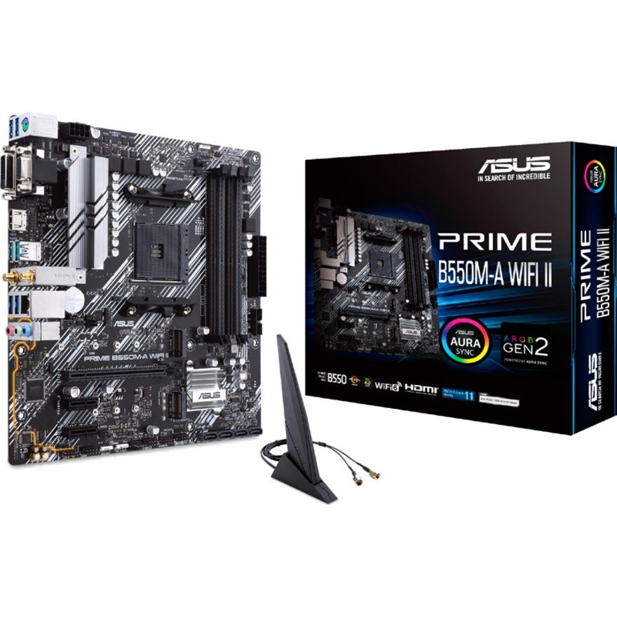 Carte mère de bureau Asus Prime B550M-A WIFI II - Chipset AMD B550 - Socket AM4 - Micro ATX PRIME B550M-A WIFI II