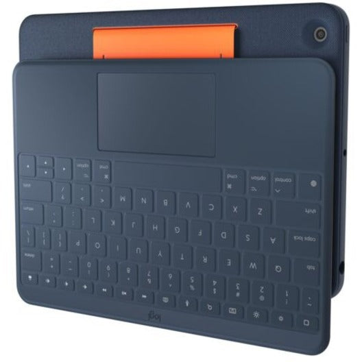 Étui pour clavier Logitech Rugged Combo 3 Touch avec trackpad pour iPad® (7e, 8e et 9e générations) - Bleu (boîte marron) 920-010342