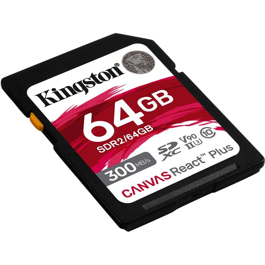 Kingston Canvas React Plus 64 GB Class 10/UHS-II (U3) V90 SDXC SDR2/64GB