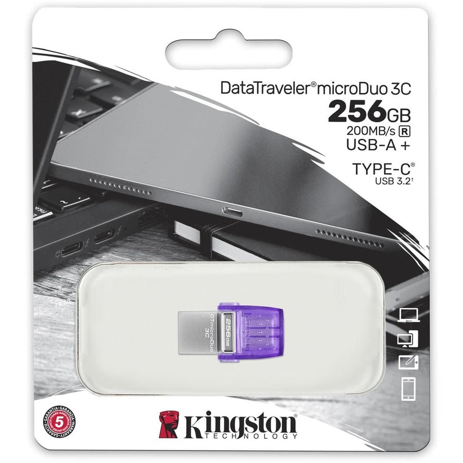 Kingston DataTraveler microDuo 3C USB Flash Drive DTDUO3CG3/256GB