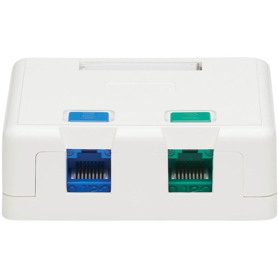 Tripp Lite Surface-Mount Box for Keystone Jacks - 2 Ports, White N082-002-WH