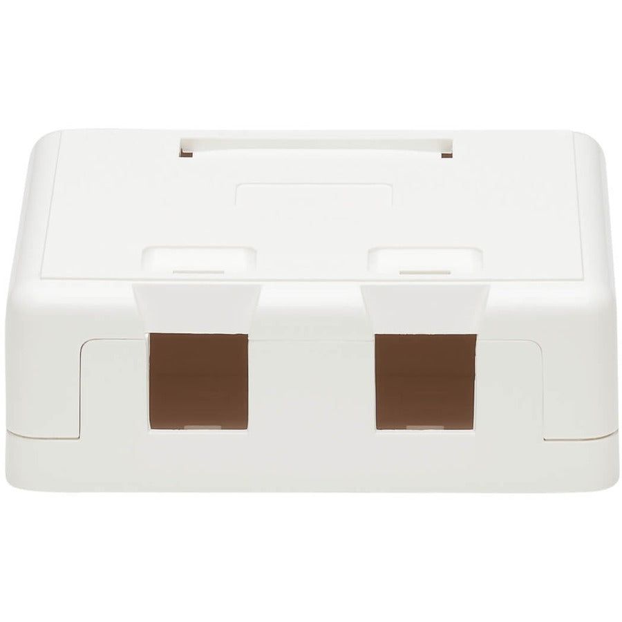 Tripp Lite Surface-Mount Box for Keystone Jacks - 2 Ports, White N082-002-WH