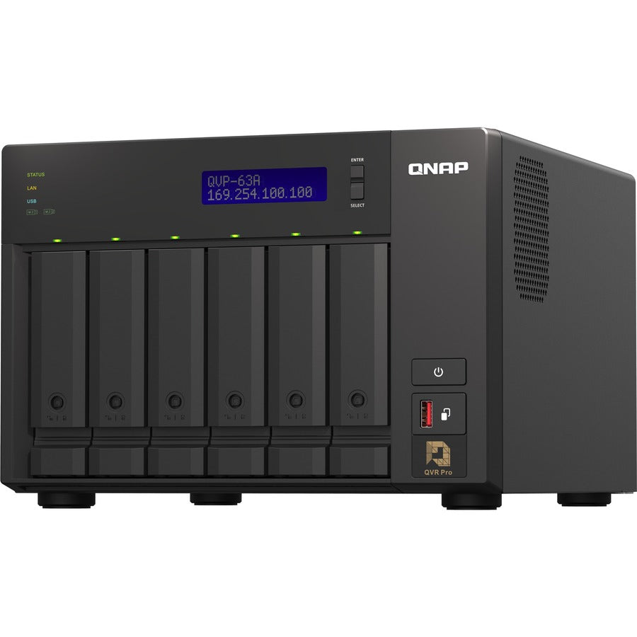 QNAP 6-Bay High-Performance NVR for SMBs, SOHO, and Home QVP-63A-US