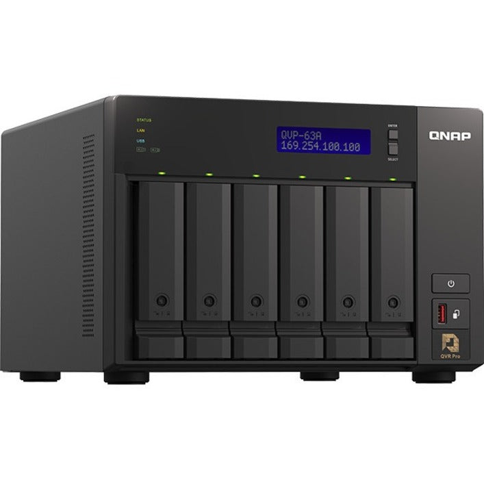 QNAP 6-Bay High-Performance NVR for SMBs, SOHO, and Home QVP-63A-US