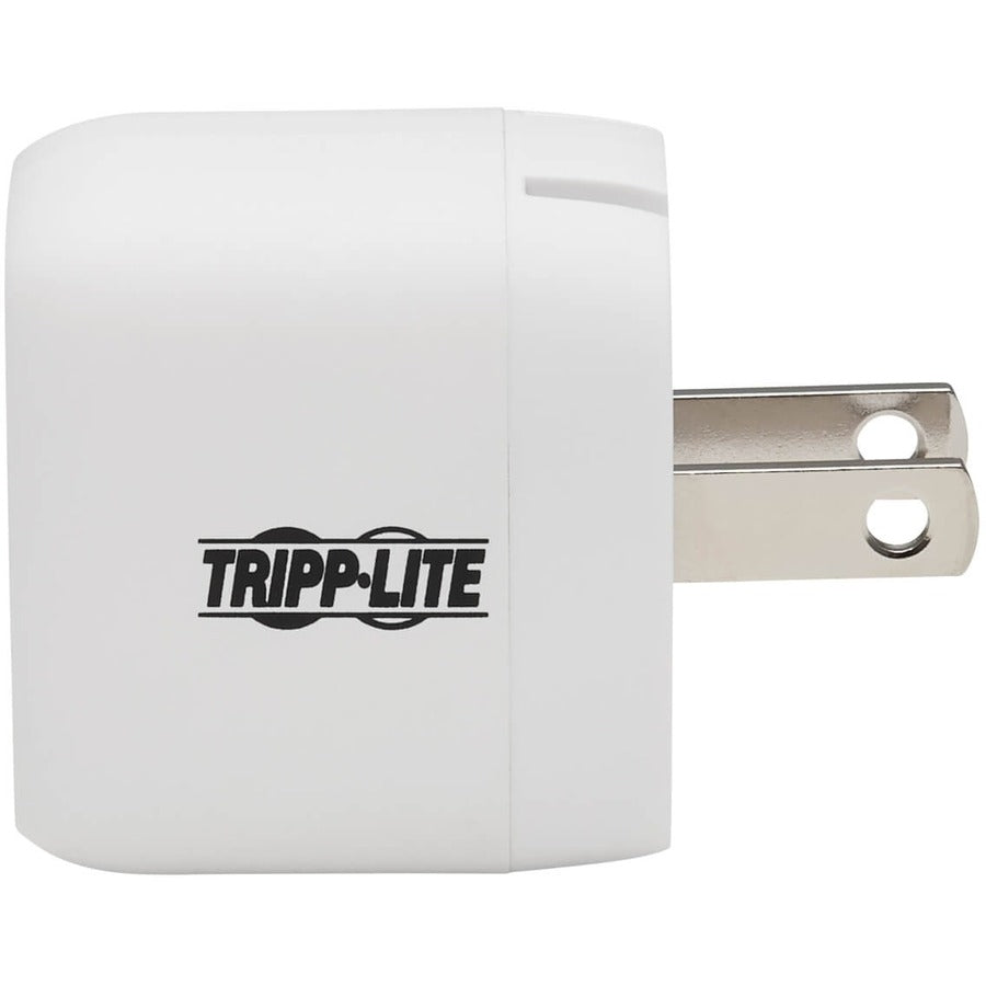 Tripp Lite Chargeur mural compact 1 port USB-C - Technologie GaN, charge PD 3.0 20 W, blanc U280-W01-20C1-G