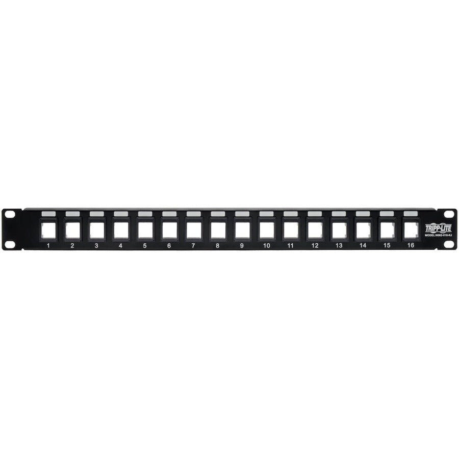 Tripp Lite N062-016-KJ 16-Port 1U RackMount Unshielded Blank Keystone/Multimedia PatchPanel N062-016-KJ