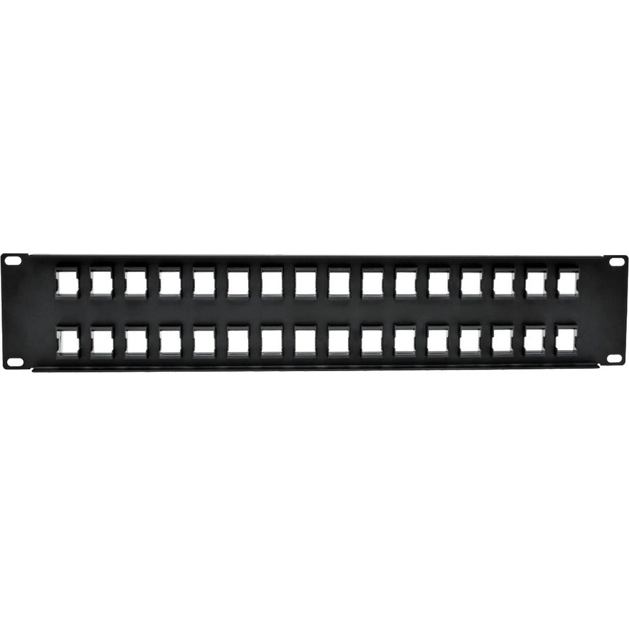 Tripp Lite N062-032-KJ 32-Port 2U RackMount Unshielded Blank Keystone/Multimedia PatchPanel N062-032-KJ