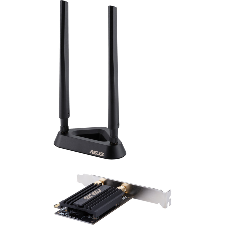 Asus PCE-AX58BT IEEE 802.11ax Bluetooth 5.0 Wi-Fi/Bluetooth Combo Adapter for Desktop Computer PCE-AX58BT