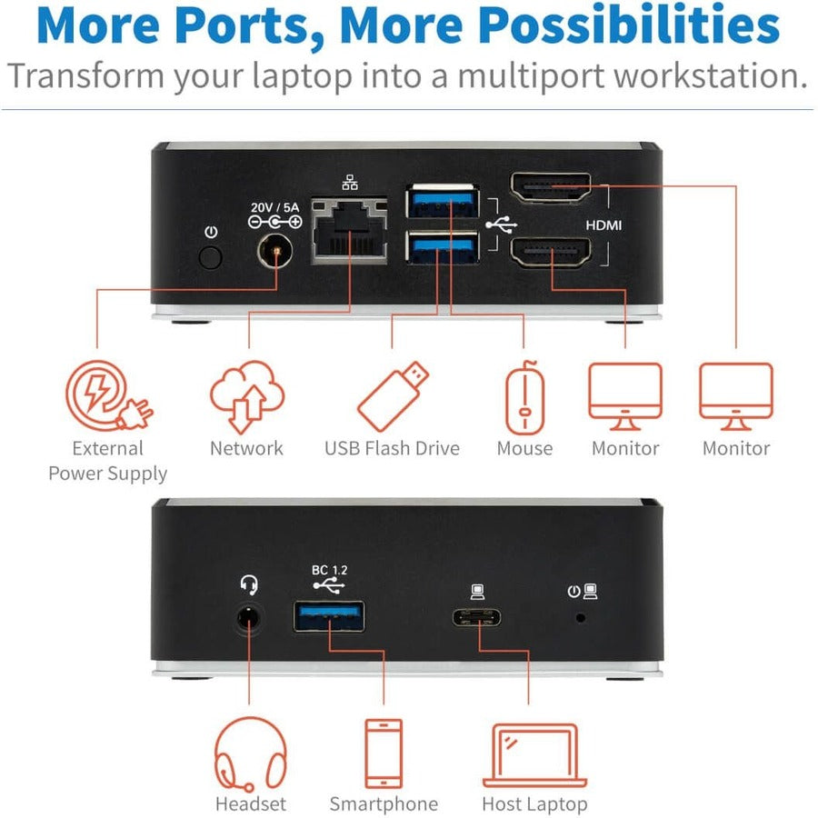 Tripp Lite U442-DOCK20-B Docking Station U442-DOCK20-B