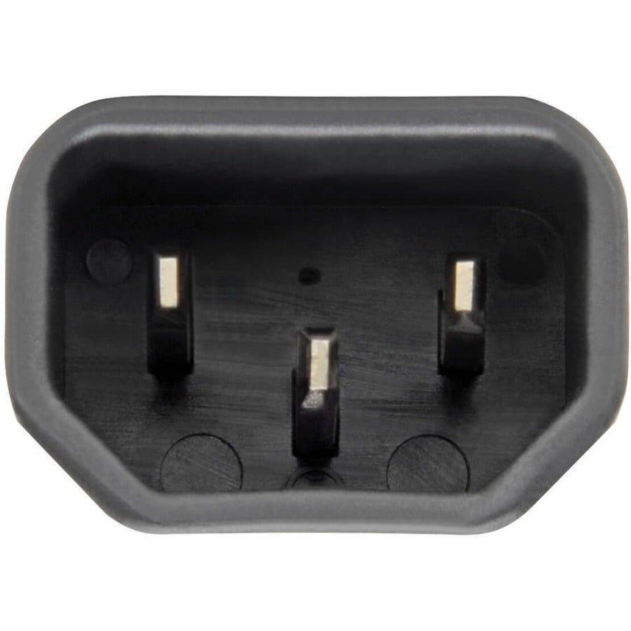 Tripp Lite NEMA 5-15R to C14 Power Cord Adapter - 10A, 125V, Black P002-000