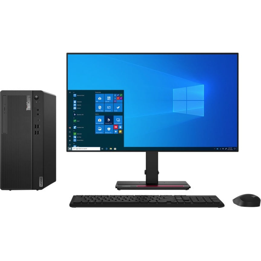 Ordinateur de bureau Lenovo ThinkCentre M80t Gen 3 11TE0004US - Intel Core i5 12e génération i5-12500 Hexa-core (6 cœurs) 3 GHz - 8 Go RAM DDR5 SDRAM - 256 Go M.2 PCI Express NVMe 4.0 SSD - Tour - Raven Black 11TE0004US