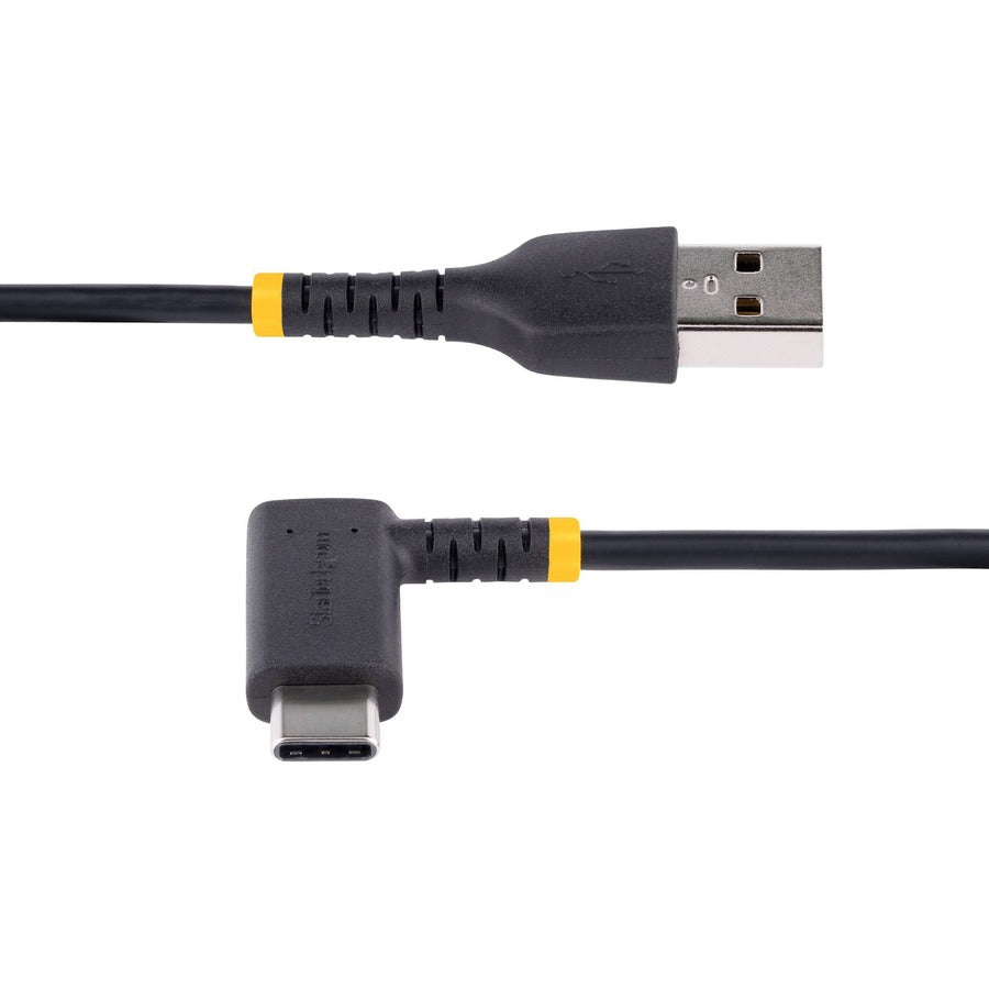 StarTech.com Câble de charge USB A vers C 6tf (2 m) à angle droit, câble USB-C à charge rapide robuste, fibre aramide durable et robuste, 3 A R2ACR-2M-USB-CABLE