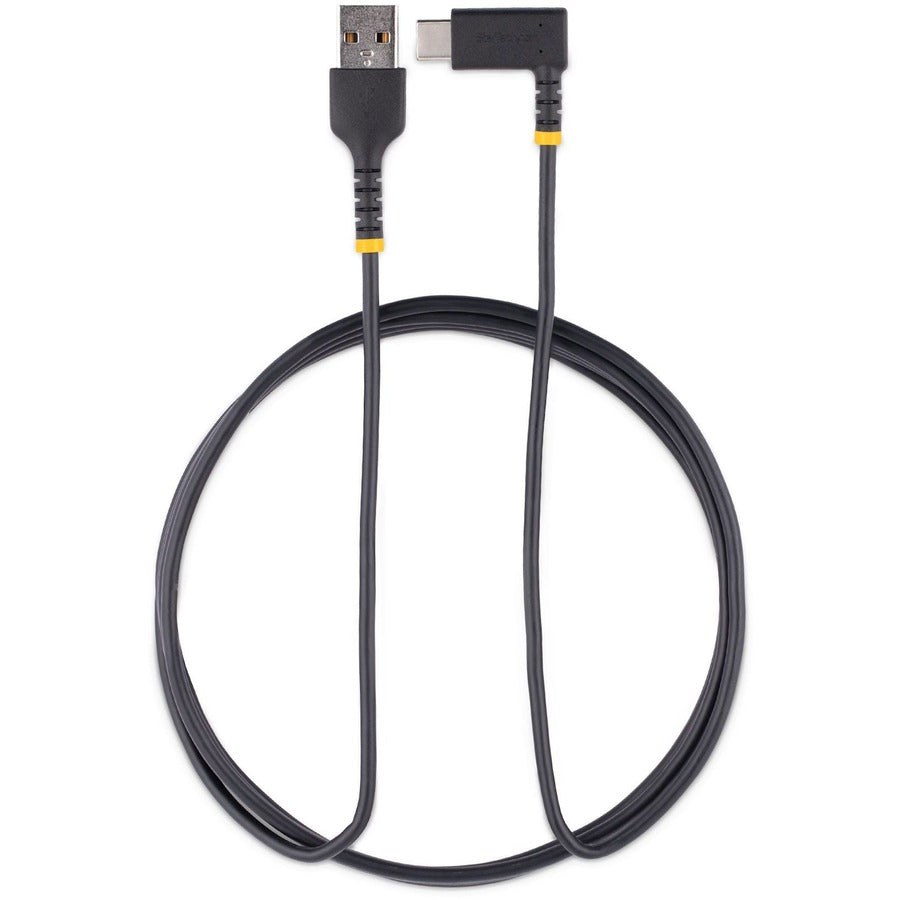 StarTech.com Câble de charge USB A vers C 6tf (2 m) à angle droit, câble USB-C à charge rapide robuste, fibre aramide durable et robuste, 3 A R2ACR-2M-USB-CABLE