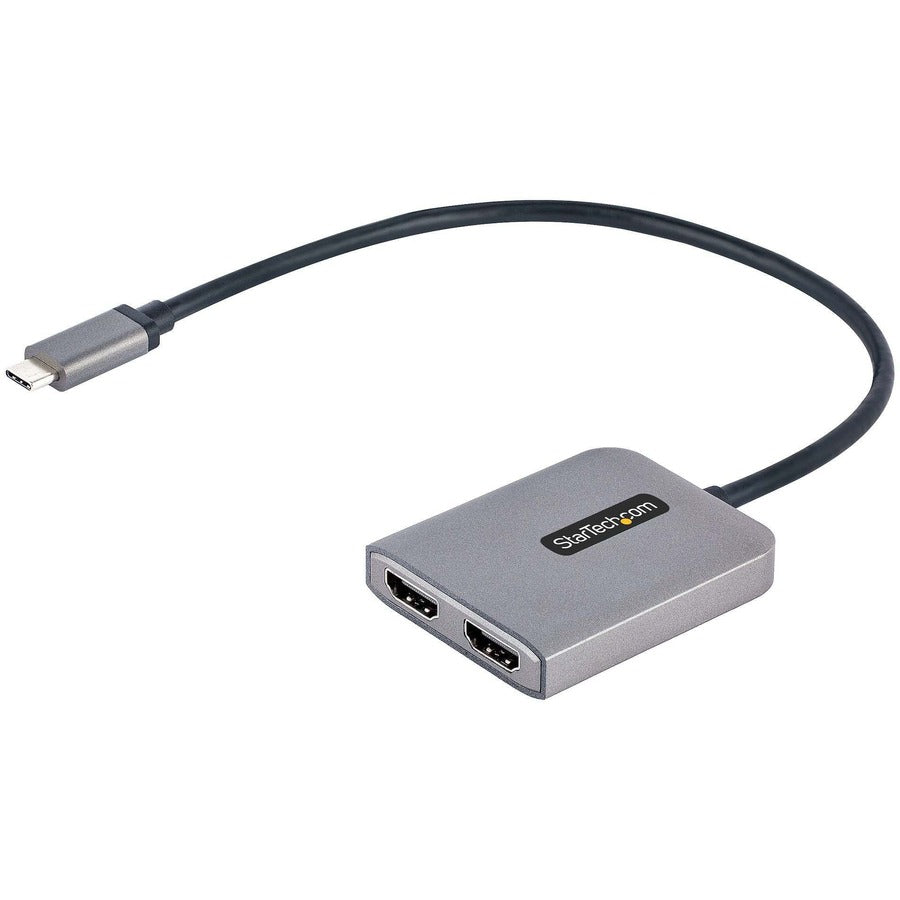 StarTech.com USB-C to Dual HDMI MST HUB, Dual HDMI 4K 60Hz, USB Type C Multi Monitor Adapter for Laptop, 2 Port DP 1.4 MST Hub MST14CD122HD