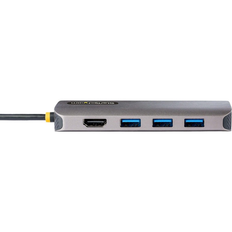 StarTech.com Adaptateur multiport USB C, vidéo 4K 60 Hz HDMI HDR10, hub USB 3.2 3 ports 5 Gbit/s, alimentation 100 W, GbE, SD/MicroSD, mini station d'accueil 115B-USBC-MULTIPORT