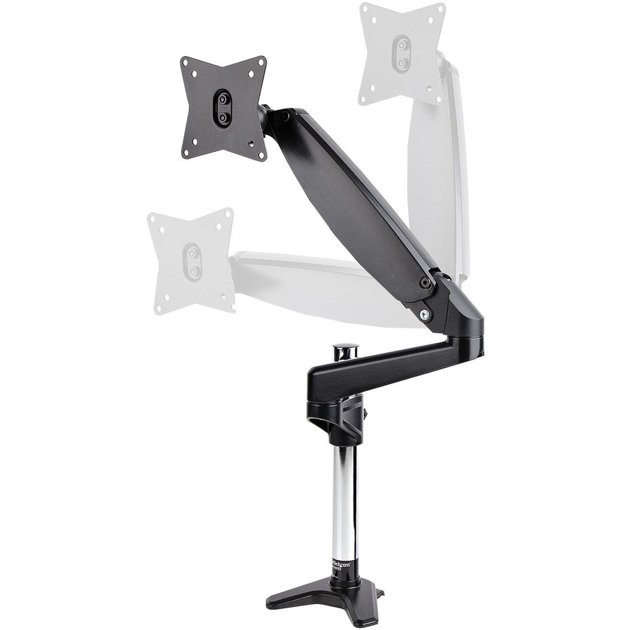 StarTech.com Desk Mount Monitor Arm for Single VESA Display 32" , 8kg/17.6lb, Full Motion Articulating & Height Adjustable, C-Clamp/Grommet ARMPIVOTE2