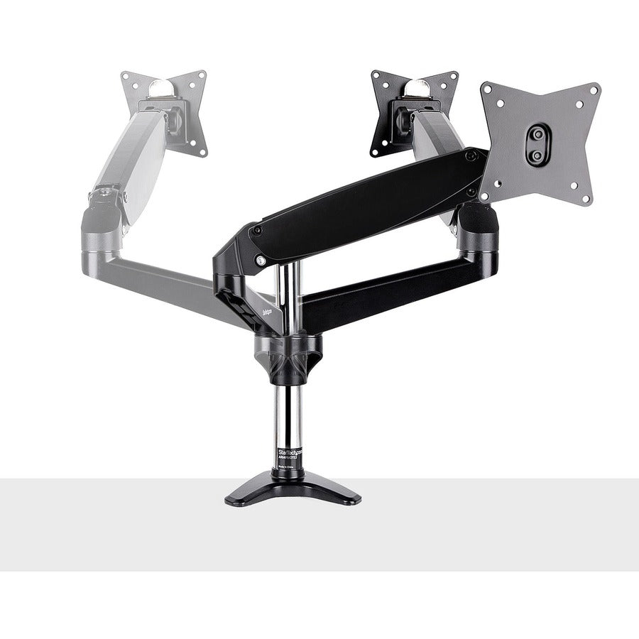 StarTech.com Bras de moniteur à montage sur bureau pour écran VESA unique 32", 8 kg/17,6 lb, articulé à mouvement complet et réglable en hauteur, pince en C/œillet ARMPIVOTE2