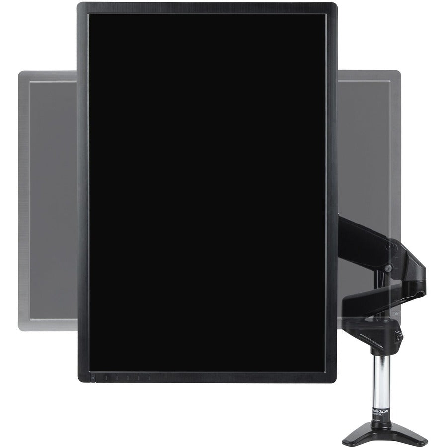 StarTech.com Bras de moniteur à montage sur bureau pour écran VESA unique 32", 8 kg/17,6 lb, articulé à mouvement complet et réglable en hauteur, pince en C/œillet ARMPIVOTE2