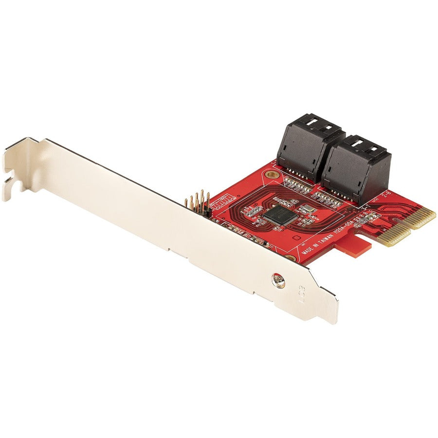 StarTech.com Carte PCIe SATA, carte d'extension PCIe SATA 4 ports, 6 Gbit/s, connecteurs empilés, non RAID, convertisseur/adaptateur PCI Express vers SATA 4P6G-PCIE-SATA-CARD