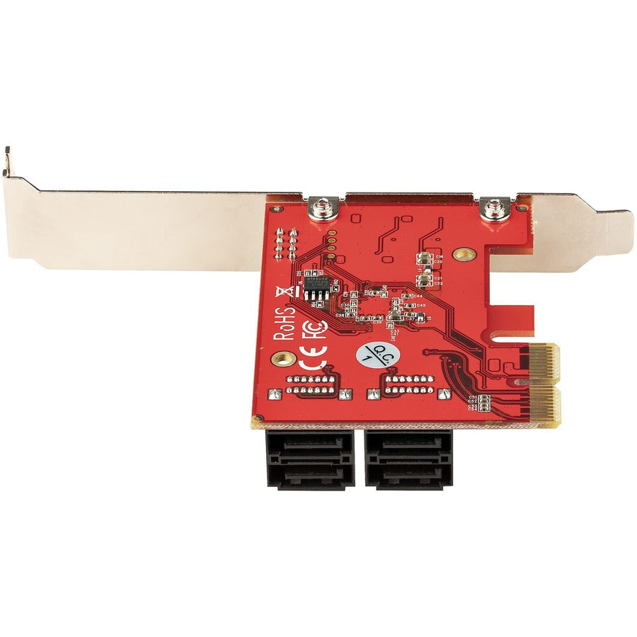 StarTech.com Carte PCIe SATA, carte d'extension PCIe SATA 4 ports, 6 Gbit/s, connecteurs empilés, non RAID, convertisseur/adaptateur PCI Express vers SATA 4P6G-PCIE-SATA-CARD