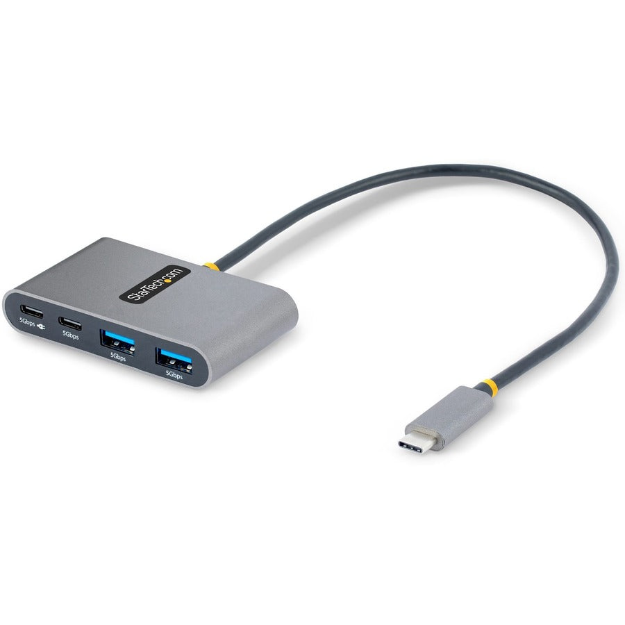 StarTech.com Hub USB-C 4 ports avec alimentation de 100 W Pass-Through, 2x USB-A + 2x USB-C, 5 Gbit/s, câble de 30 cm de long, hub USB 3.0 portable 5G2A2CPDB-USB-C-HUB