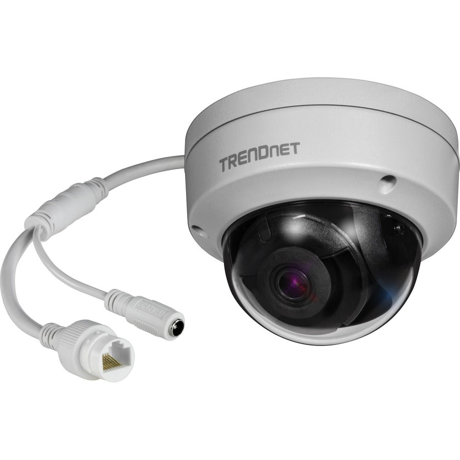 TRENDnet Caméra réseau dôme IR PoE HD 4 mégapixels intérieure et extérieure, WDR numérique, 2688 x 1520p, boîtier classé IP66, vision nocturne IR jusqu'à 30 m (98 pieds), ONVIF, IPv6, blanc, TV-IP315PI TV-IP315PI