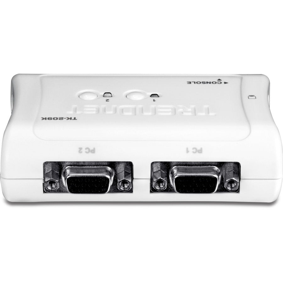 TRENDnet Kit commutateur KVM USB 2 ports et câble avec audio, gestion de deux PC, USB 1.1, hot-plug, auto-scan, raccourcis clavier, compatible Windows et Linux, TK-209K TK-209K